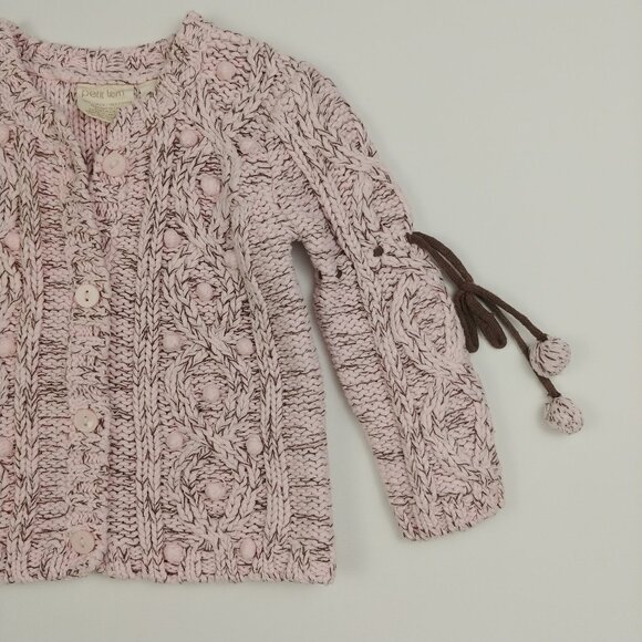 Petit Lem Cable Knit Bobble Cardigan 12 Months - Picture 4 of 12